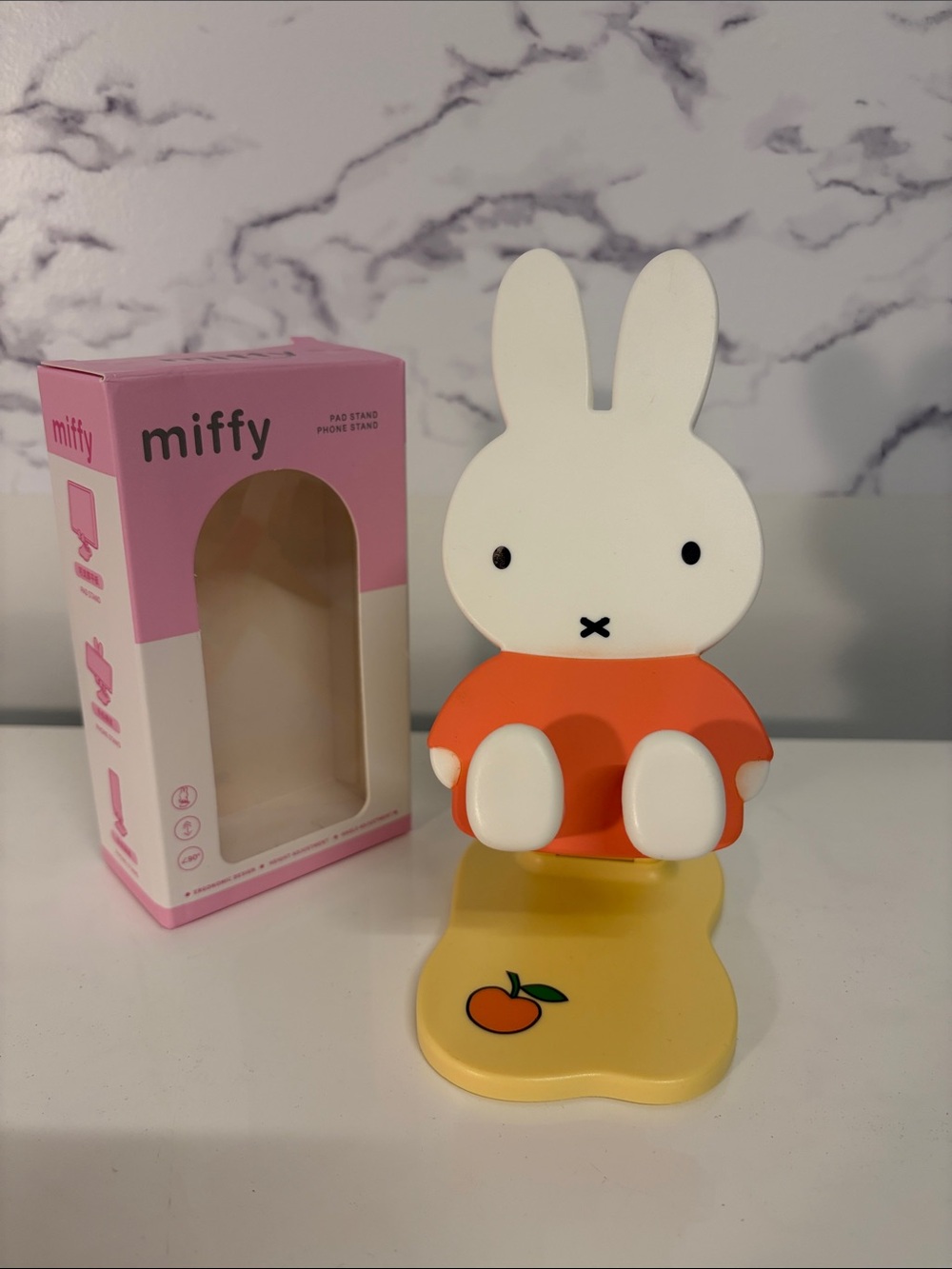 miffy Rabbit Phone/Tablet Stand in White, Orange & Yellow